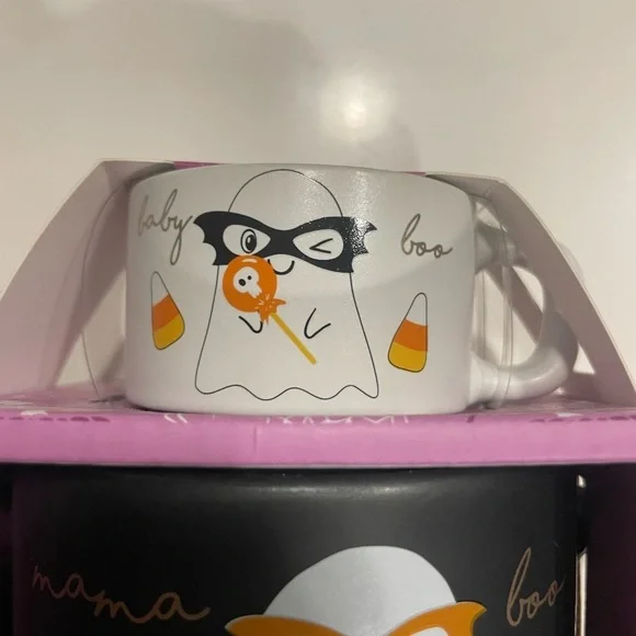 Mama Boo and Baby Boo Halloween Ghost Mug Set of 2 a cup mom and a cup for child - Picture 5 of 6